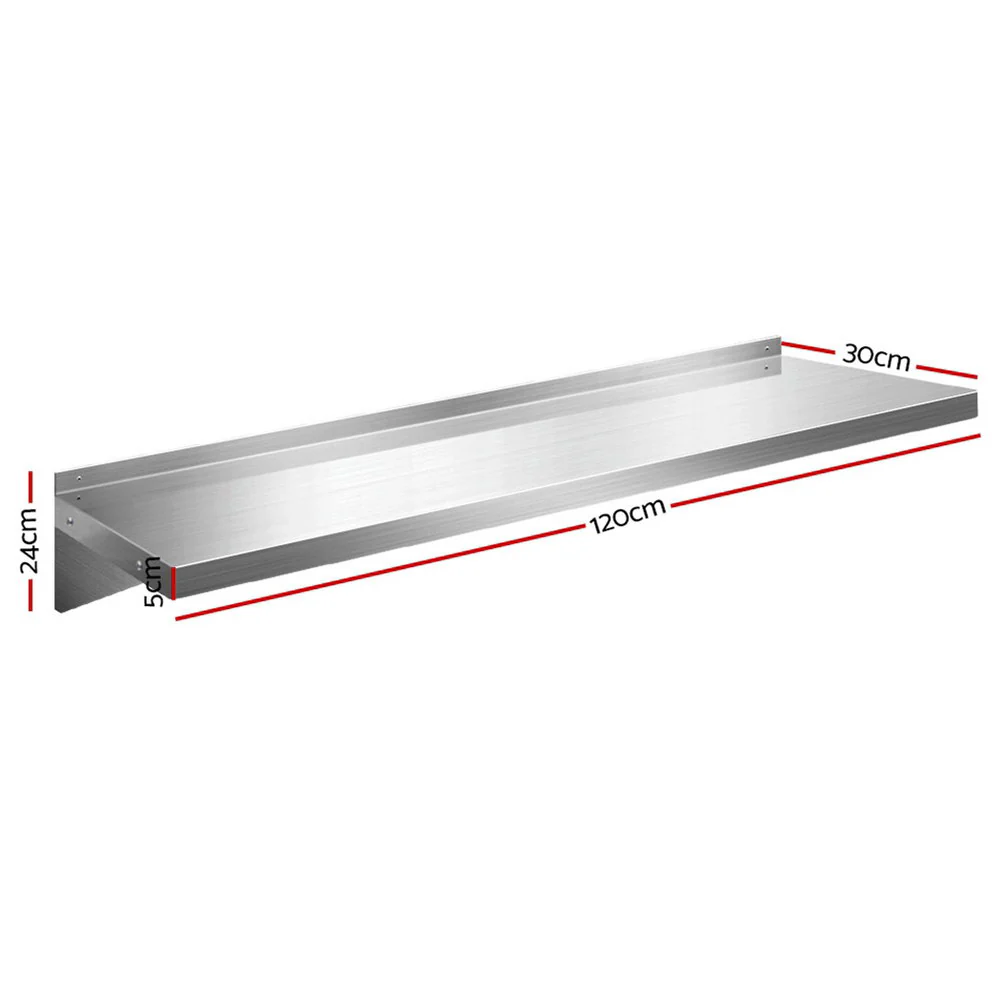 Stainless Steel Wall Shelving & Display - 1200mm - Image 2