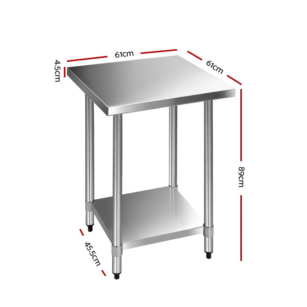 Stainless Steel Medical Work Bench - 610mm x 610mm - Image 2