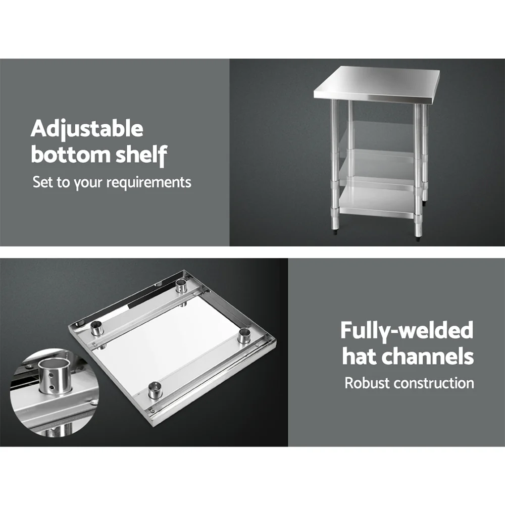 Stainless Steel Medical Work Bench Trolley - 610mm x 610mm - Image 5