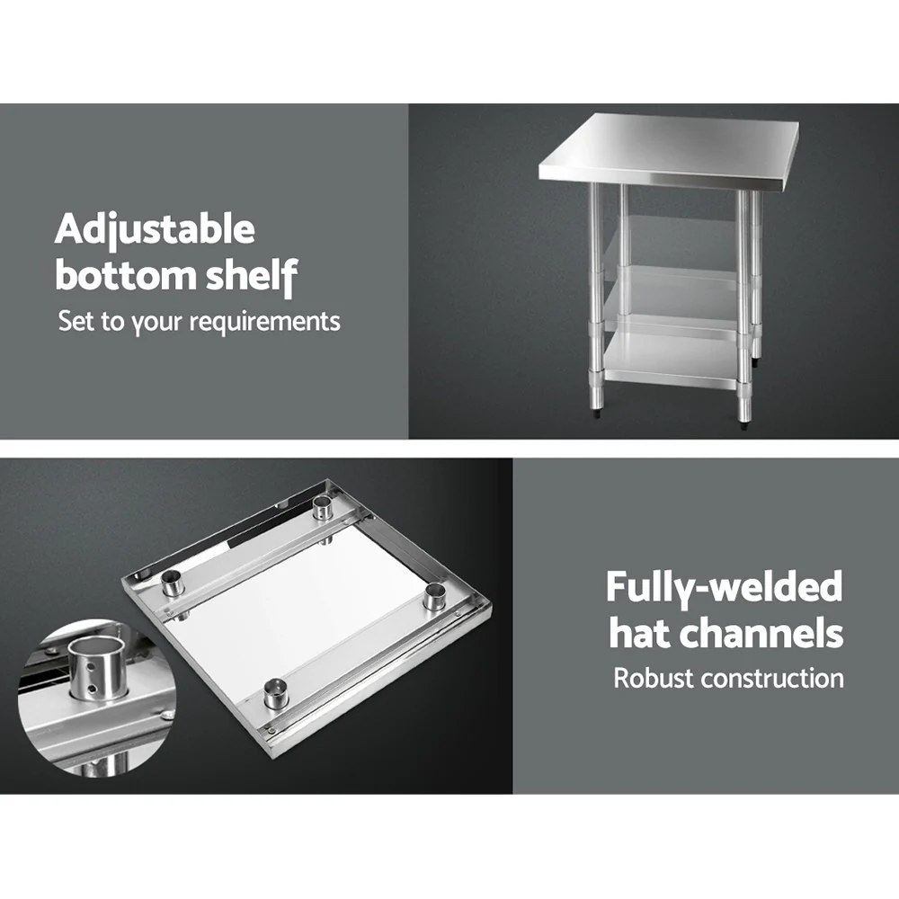 Stainless Steel Medical Work Bench Trolley - 762mm x 762mm - Image 3